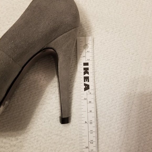 Gray Suede Almond Pointed Toe Stiletto Heels Pumps Charles by Charles David - Picture 6 of 10